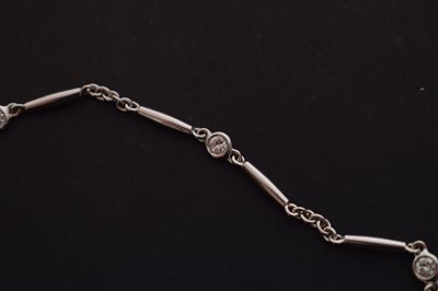 Lot 43 - Cartier diamond 18ct white gold necklace