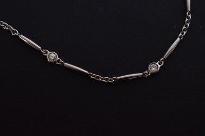 Lot 43 - Cartier diamond 18ct white gold necklace
