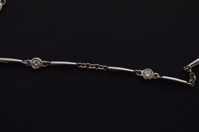 Lot 43 - Cartier diamond 18ct white gold necklace