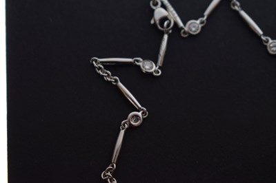 Lot 43 - Cartier diamond 18ct white gold necklace