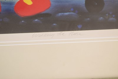 Lot 446 - Mackenzie Thorpe (British, b.1956) - Signed limited edition print - 'Walking the Horse'