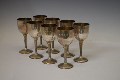 Lot 150 - Set of eight silver goblets commemorating the 600th Anniversary of Bristol