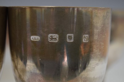 Lot 150 - Set of eight silver goblets commemorating the 600th Anniversary of Bristol
