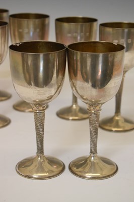 Lot 150 - Set of eight silver goblets commemorating the 600th Anniversary of Bristol