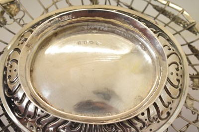 Lot 134 - George III silver fruit or bread basket of oval form