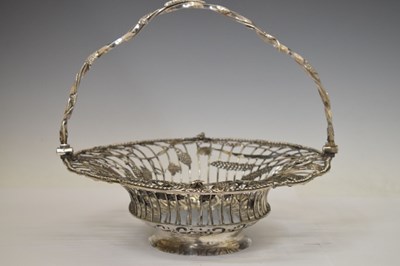 Lot 134 - George III silver fruit or bread basket of oval form