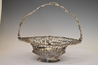 Lot 134 - George III silver fruit or bread basket of oval form