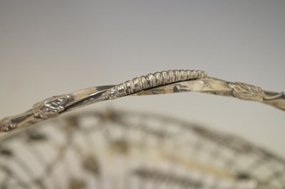 Lot 134 - George III silver fruit or bread basket of oval form