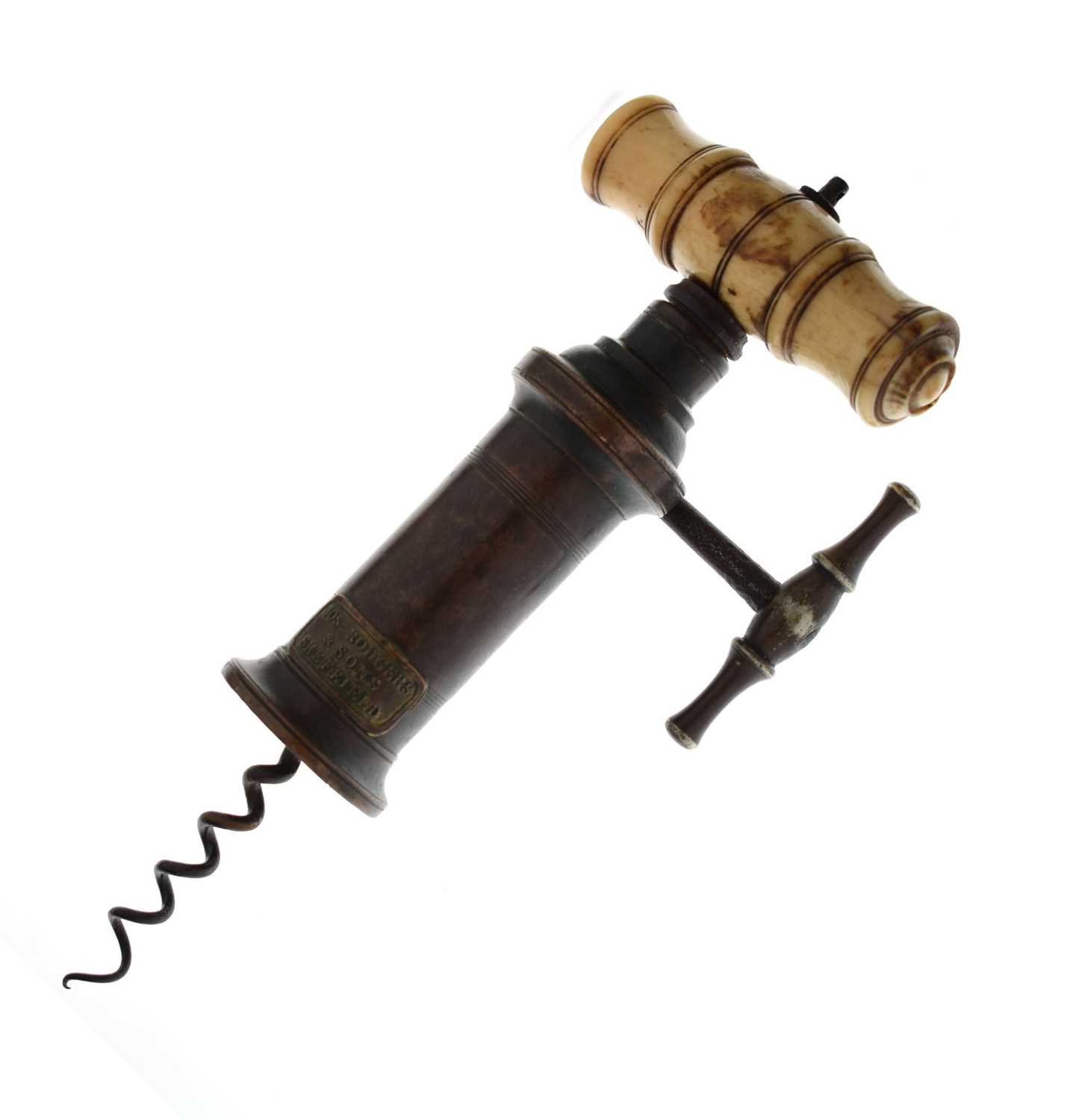 Lot 216 - 19th century corkscrew of Thomason type