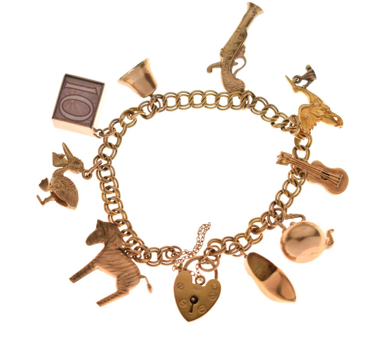 C RESPECT GOLD CHARM BRACELET main image 1