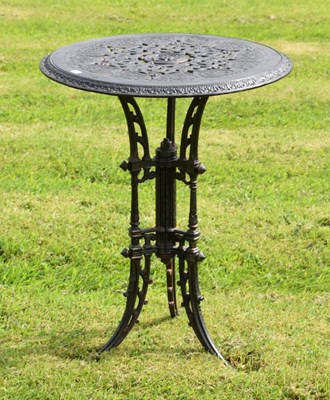 Lot 651 - Victorian cast iron occasional table