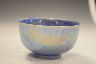 Lot 399 - Ruskin pottery tea cup in  lustre blue glaze