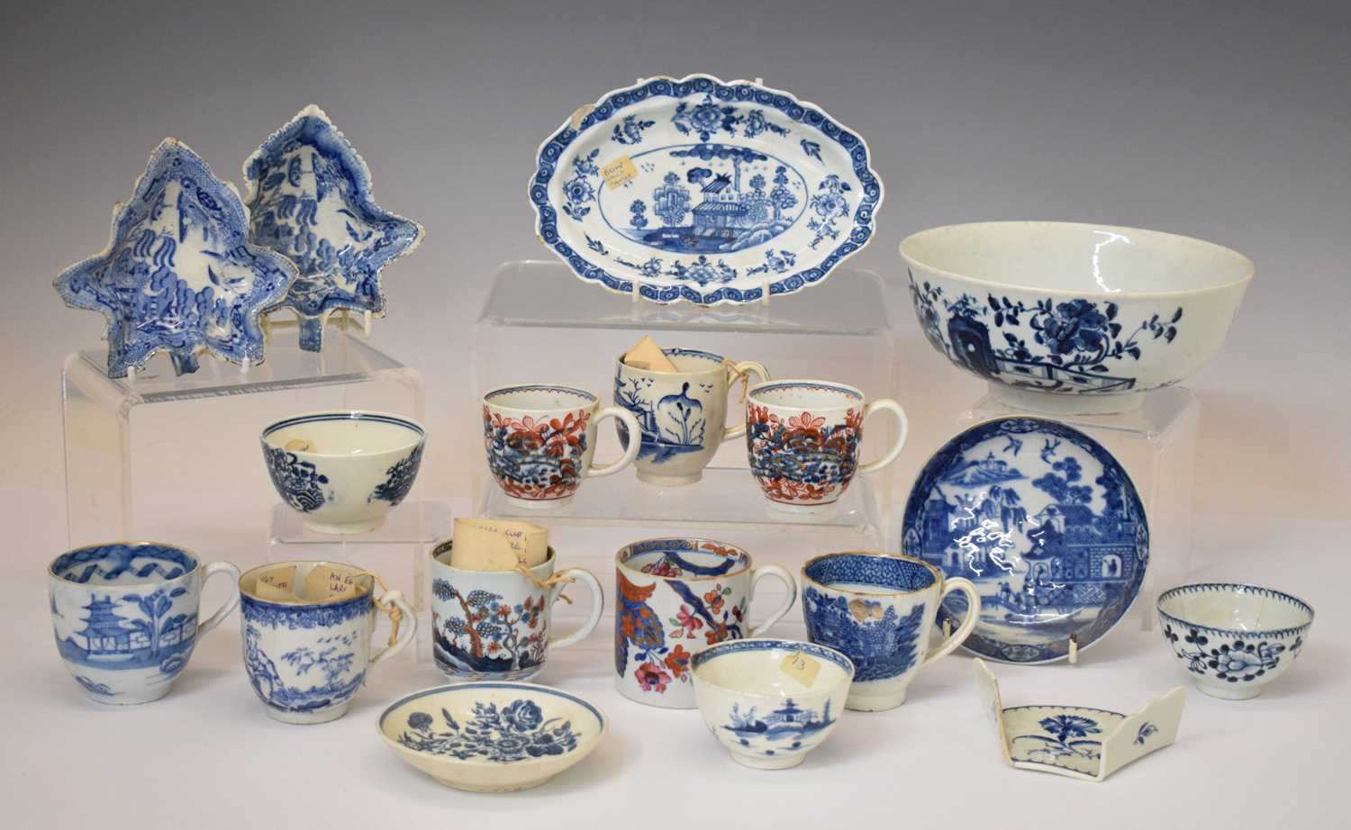 Lot 322 - Group of 18th century and later blue and white porcelain