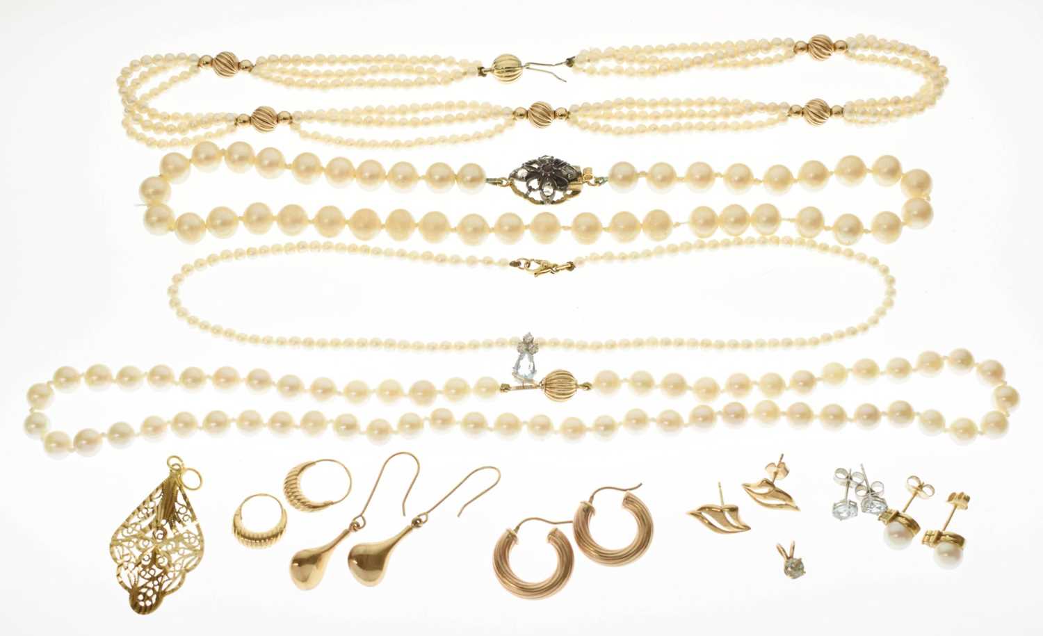 Lot 140 - Collection of jewellery including pearl