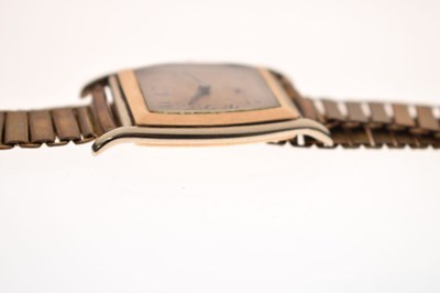 Lot 82 - Rolex - Early 20th century gentleman's 9ct gold and steel cased bracelet watch