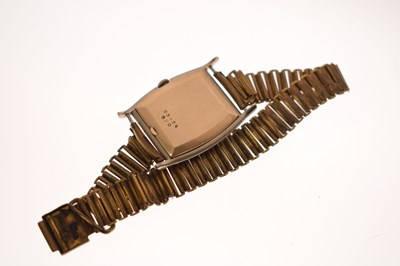Lot 82 - Rolex - Early 20th century gentleman's 9ct gold and steel cased bracelet watch