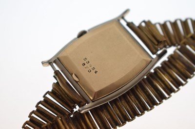 Lot 82 - Rolex - Early 20th century gentleman's 9ct gold and steel cased bracelet watch