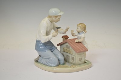 Lot 653 - Lladro - Porcelain figure group, 'A New Dolls House', 5139
