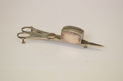 Lot 358 - Pair of George III silver candle snuffers