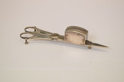 Lot 358 - Pair of George III silver candle snuffers