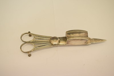 Lot 358 - Pair of George III silver candle snuffers