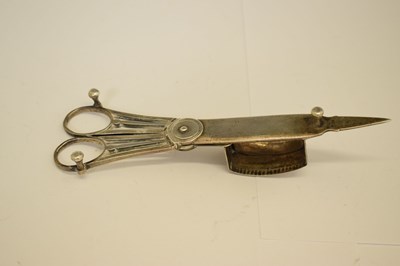Lot 358 - Pair of George III silver candle snuffers