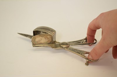 Lot 358 - Pair of George III silver candle snuffers