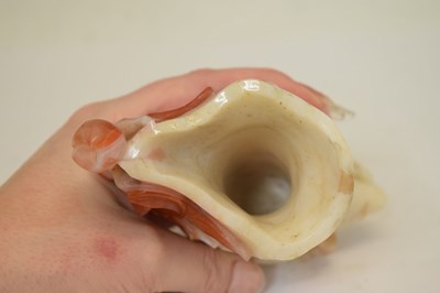 Lot 325 - Chinese carved carnelian agate 'Auspicious Fruits' vase