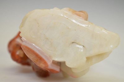 Lot 325 - Chinese carved carnelian agate 'Auspicious Fruits' vase
