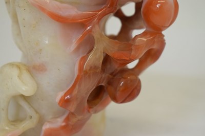 Lot 325 - Chinese carved carnelian agate 'Auspicious Fruits' vase