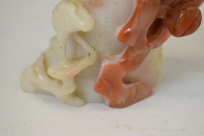 Lot 325 - Chinese carved carnelian agate 'Auspicious Fruits' vase