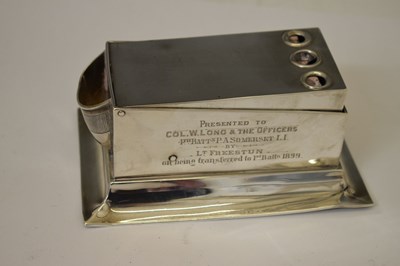 Lot 114 - Late Victorian silver tabletop cigar cutter