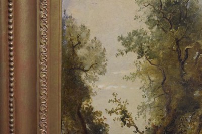 Lot 448 - Attributed to James Baker Pyne (British, 1800-1870) - Oil on canvas - Glastonbury