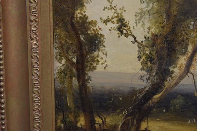 Lot 448 - Attributed to James Baker Pyne (British, 1800-1870) - Oil on canvas - Glastonbury
