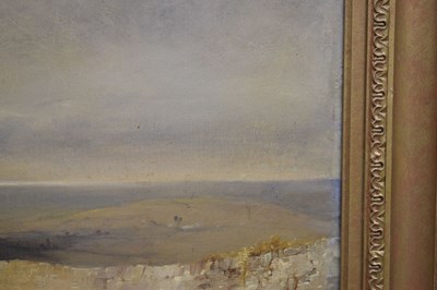 Lot 448 - Attributed to James Baker Pyne (British, 1800-1870) - Oil on canvas - Glastonbury