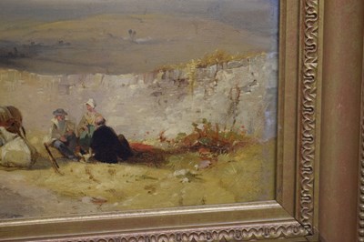 Lot 448 - Attributed to James Baker Pyne (British, 1800-1870) - Oil on canvas - Glastonbury