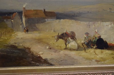 Lot 448 - Attributed to James Baker Pyne (British, 1800-1870) - Oil on canvas - Glastonbury