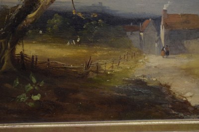 Lot 448 - Attributed to James Baker Pyne (British, 1800-1870) - Oil on canvas - Glastonbury