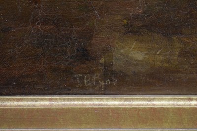 Lot 448 - Attributed to James Baker Pyne (British, 1800-1870) - Oil on canvas - Glastonbury