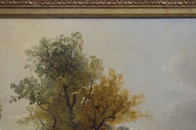 Lot 448 - Attributed to James Baker Pyne (British, 1800-1870) - Oil on canvas - Glastonbury