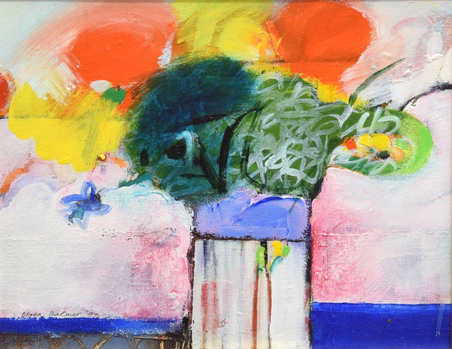 Lot 471 - Derek Balmer PPRWA, Hon. RA (British, b. 1934) – Oil on canvas laid down – 'Still Life, 1994-95'