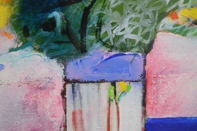 Lot 471 - Derek Balmer PPRWA, Hon. RA (British, b. 1934) – Oil on canvas laid down – 'Still Life, 1994-95'