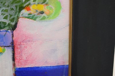 Lot 471 - Derek Balmer PPRWA, Hon. RA (British, b. 1934) – Oil on canvas laid down – 'Still Life, 1994-95'