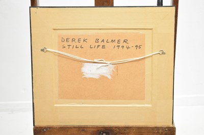 Lot 471 - Derek Balmer PPRWA, Hon. RA (British, b. 1934) – Oil on canvas laid down – 'Still Life, 1994-95'