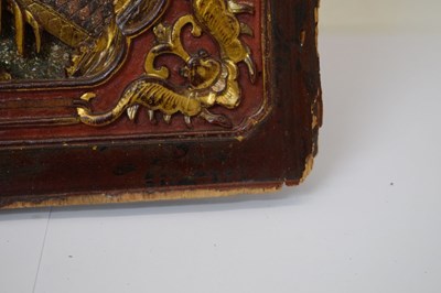 Lot 328 - Two Chinese carved and gilded wooden panels