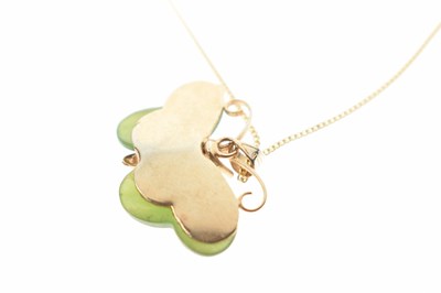 Lot 123 - Jade butterfly pendant