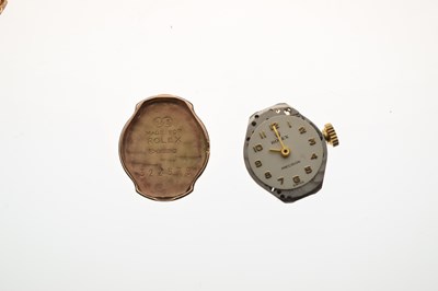 Lot 334 - Rolex - Lady's vintage Precision 9ct gold bracelet watch