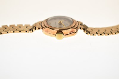 Lot 334 - Rolex - Lady's vintage Precision 9ct gold bracelet watch