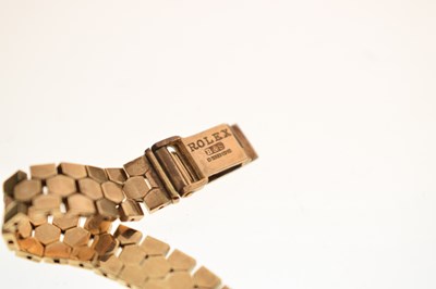 Lot 334 - Rolex - Lady's vintage Precision 9ct gold bracelet watch