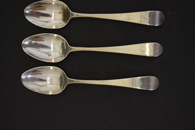 Lot 215 - Hester Bateman - Five George III silver teaspoons
